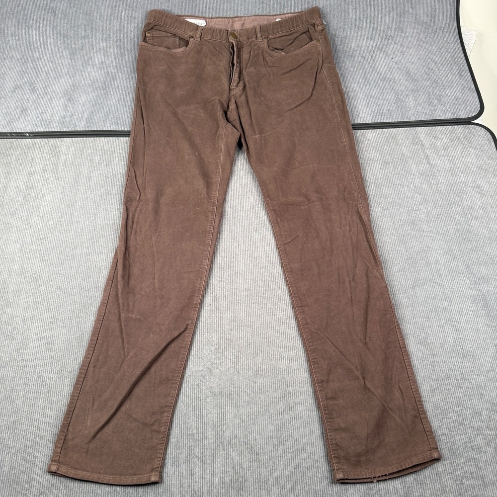Ledbury Franklin Corduroy Pants Mens 32x32 Brown Straight Casual